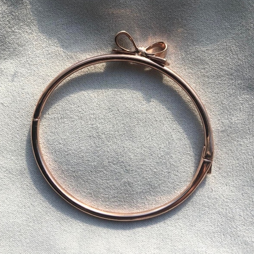 Kate Spade Love Notes Rose-Gold Mini Bow Bangle